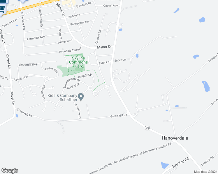 map of restaurants, bars, coffee shops, grocery stores, and more near 501 Northstar Drive in Harrisburg