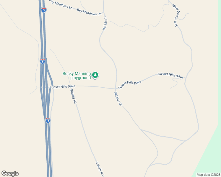 map of restaurants, bars, coffee shops, grocery stores, and more near Sunset Hills Drive in Tehama County