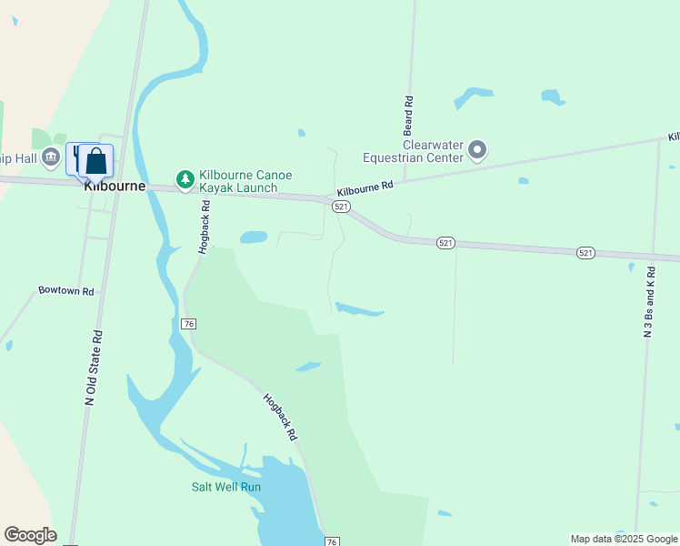 map of restaurants, bars, coffee shops, grocery stores, and more near 6226 State Route 521 in Sunbury
