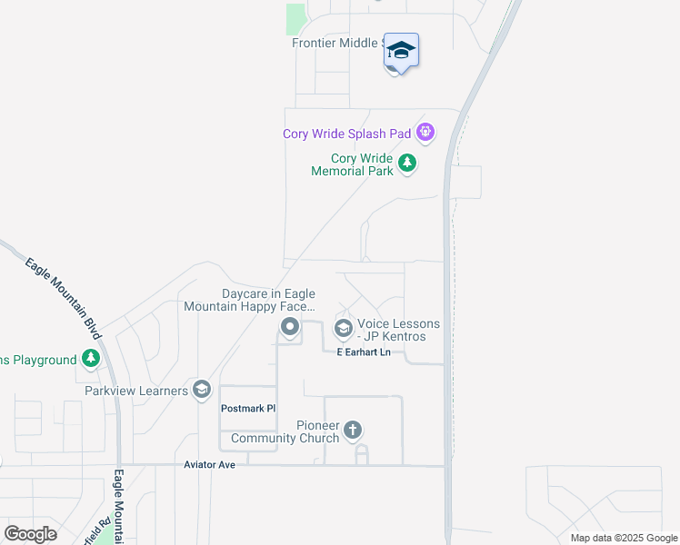 map of restaurants, bars, coffee shops, grocery stores, and more near 1293 Wilburn Lane in Eagle Mountain