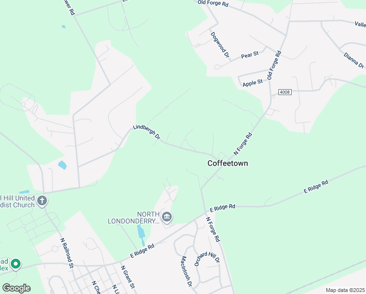 map of restaurants, bars, coffee shops, grocery stores, and more near 179 Lindbergh Drive in Palmyra