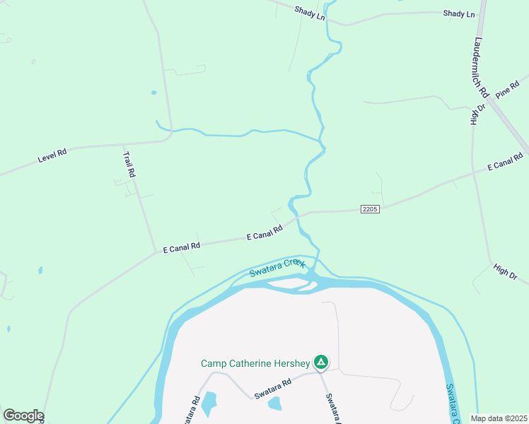 map of restaurants, bars, coffee shops, grocery stores, and more near 605 E Canal Rd in Hershey