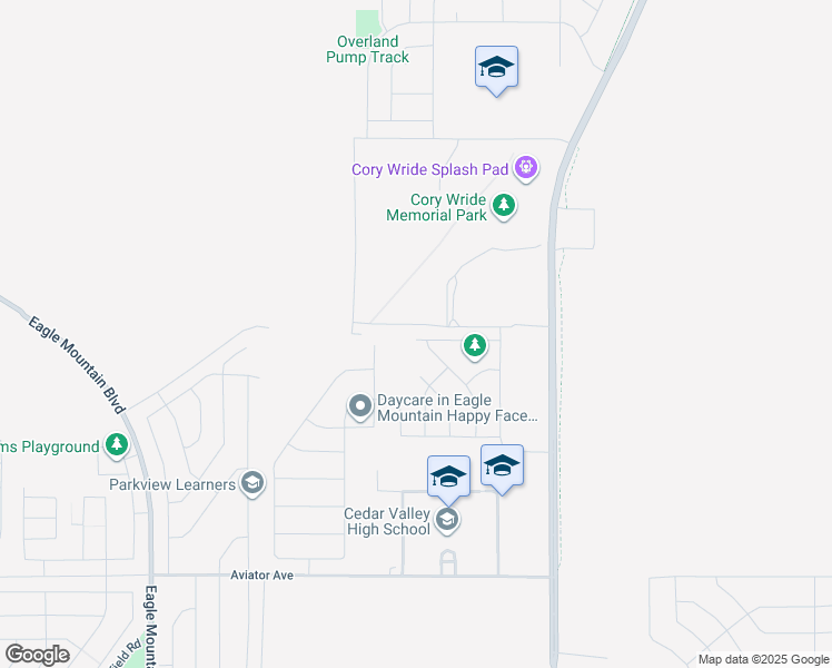 map of restaurants, bars, coffee shops, grocery stores, and more near 1303 Wilburn Lane in Eagle Mountain