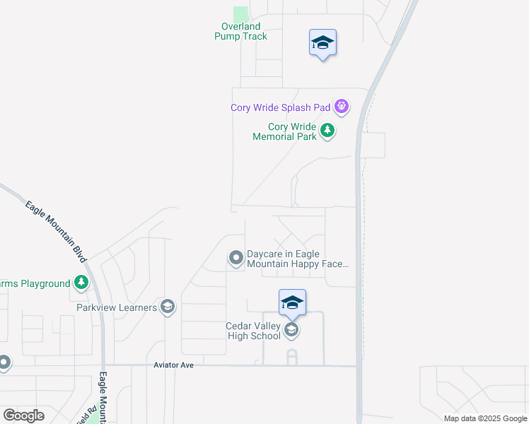 map of restaurants, bars, coffee shops, grocery stores, and more near 1281 East Wilbur Lane in Eagle Mountain