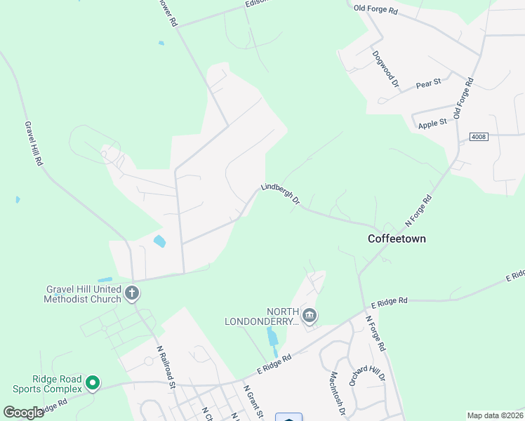 map of restaurants, bars, coffee shops, grocery stores, and more near 110 Lindbergh Drive in Palmyra