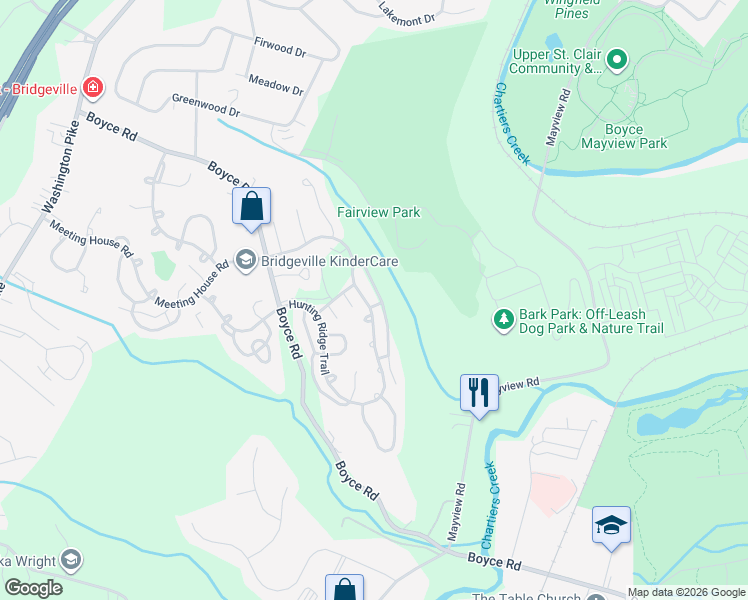 map of restaurants, bars, coffee shops, grocery stores, and more near 2465 Brook Ledge Road in Bridgeville