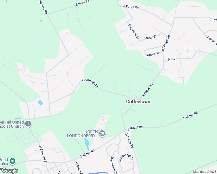 map of restaurants, bars, coffee shops, grocery stores, and more near 179 Lindbergh Drive in Palmyra