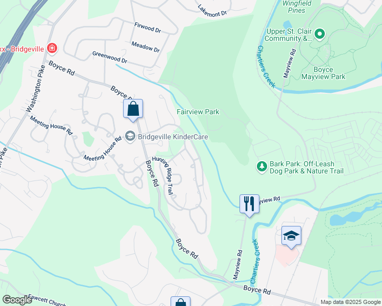 map of restaurants, bars, coffee shops, grocery stores, and more near 2465 Brook Ledge Road in Bridgeville