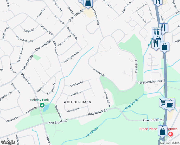 map of restaurants, bars, coffee shops, grocery stores, and more near 84 Amberly Drive in Manalapan Township