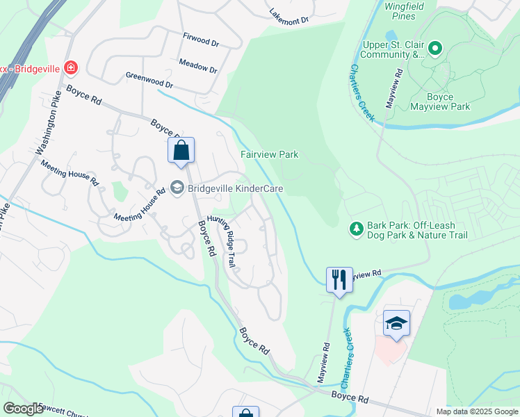 map of restaurants, bars, coffee shops, grocery stores, and more near 2465 Brook Ledge Road in Bridgeville