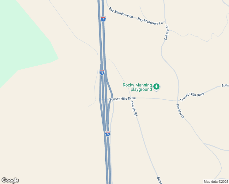 map of restaurants, bars, coffee shops, grocery stores, and more near Sunset Hills Drive in Tehama County