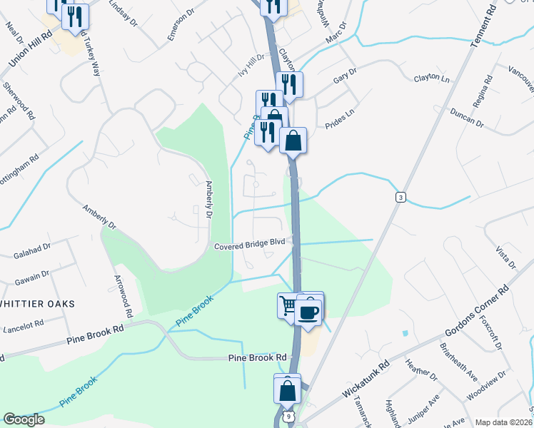 map of restaurants, bars, coffee shops, grocery stores, and more near 216 Medford Court in Manalapan Township