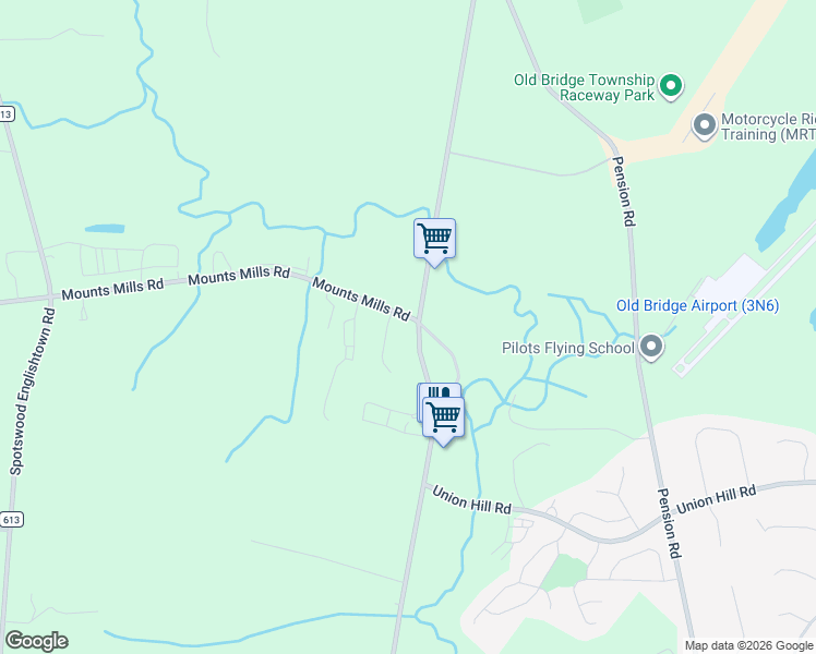 map of restaurants, bars, coffee shops, grocery stores, and more near 14 Sarah Lane in Monroe Township