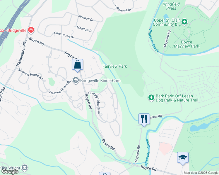 map of restaurants, bars, coffee shops, grocery stores, and more near 2465 Brook Ledge Road in Bridgeville