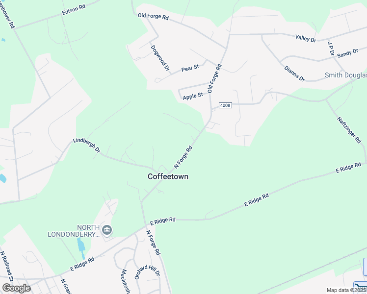 map of restaurants, bars, coffee shops, grocery stores, and more near 971 North Forge Road in Palmyra