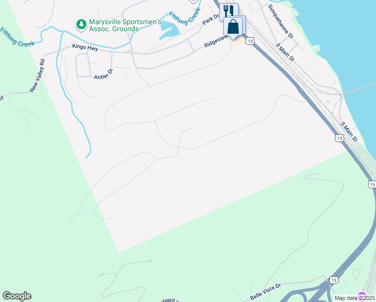 map of restaurants, bars, coffee shops, grocery stores, and more near 200 Rockville Boulevard in Marysville