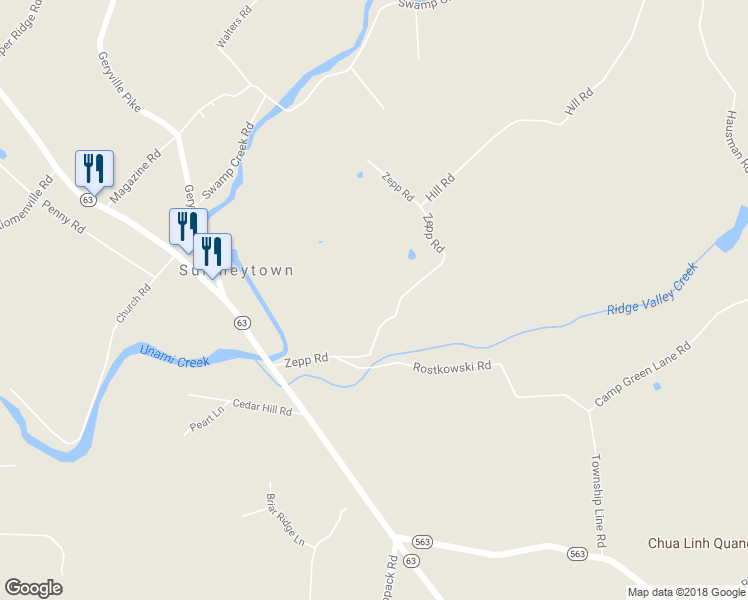 map of restaurants, bars, coffee shops, grocery stores, and more near 1056 Zepp Road in Green Lane