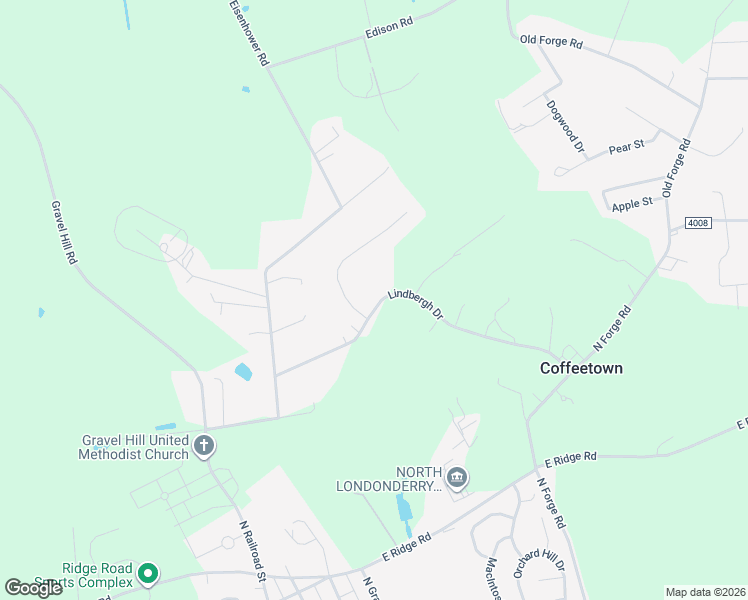 map of restaurants, bars, coffee shops, grocery stores, and more near 110 Lindbergh Drive in Palmyra