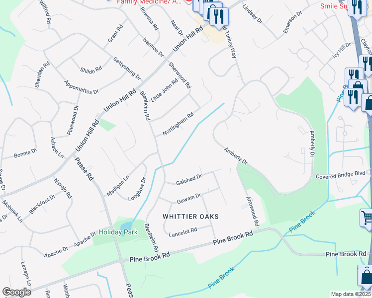 map of restaurants, bars, coffee shops, grocery stores, and more near 68 Overlook Way in Manalapan Township