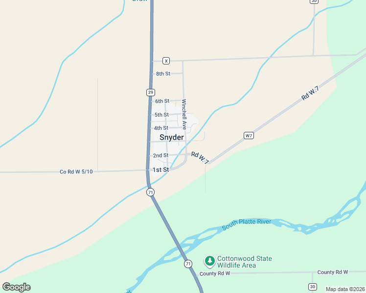 map of restaurants, bars, coffee shops, grocery stores, and more near in Snyder