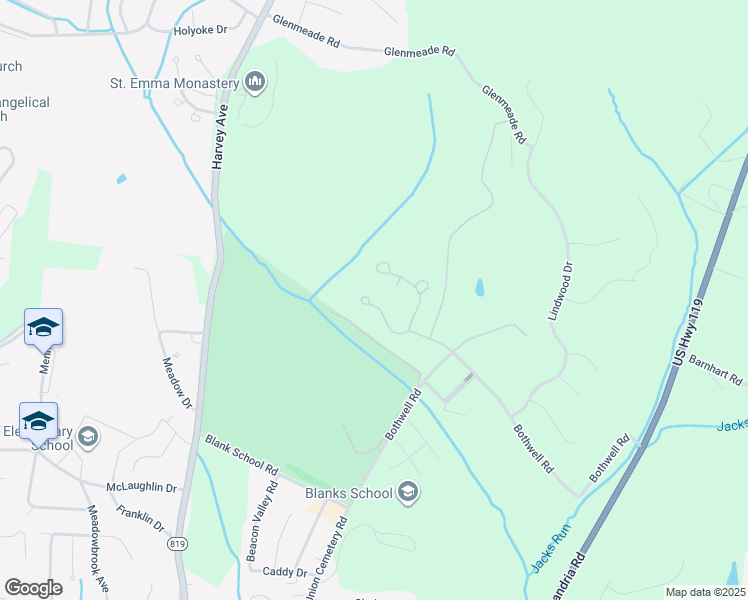 map of restaurants, bars, coffee shops, grocery stores, and more near 6057 Triple Crown Circle in Greensburg
