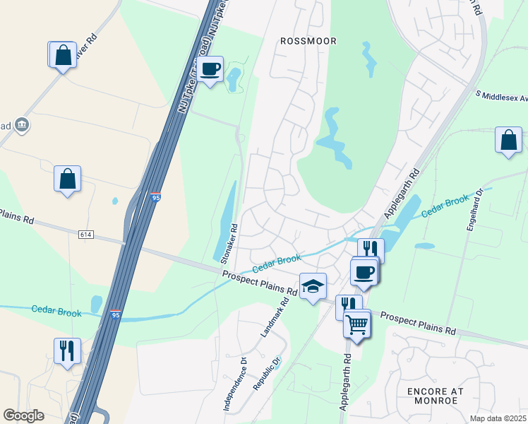 map of restaurants, bars, coffee shops, grocery stores, and more near 516O Revere Way in Jamesburg