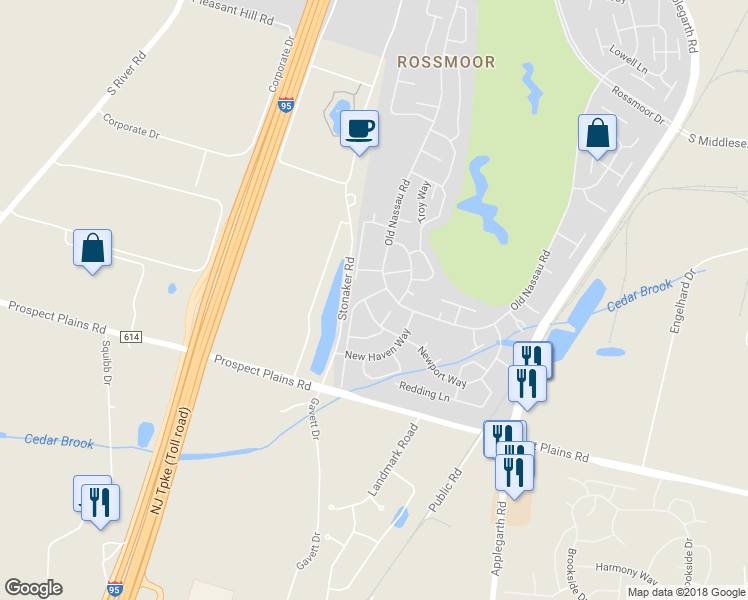map of restaurants, bars, coffee shops, grocery stores, and more near 496B Revere Way in Jamesburg