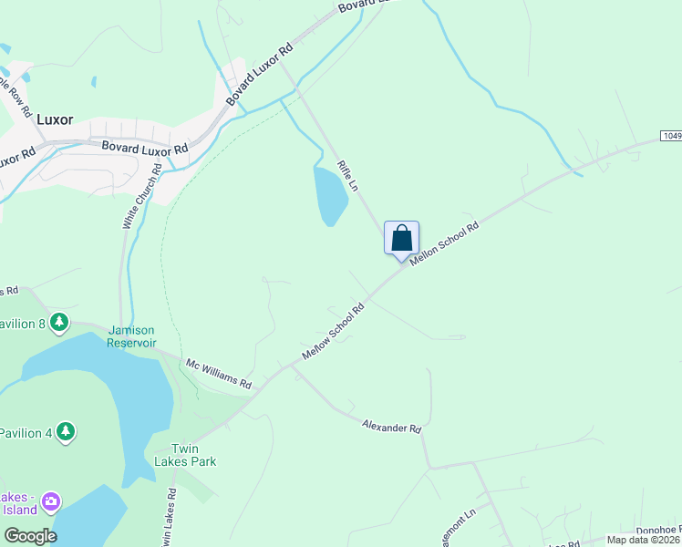 map of restaurants, bars, coffee shops, grocery stores, and more near 343 Twin Lakes Road in Latrobe