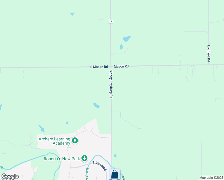 map of restaurants, bars, coffee shops, grocery stores, and more near 3363-3599 Sidney-Freyburg Road in Sidney