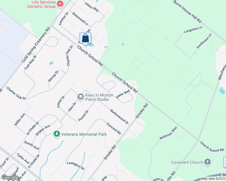 map of restaurants, bars, coffee shops, grocery stores, and more near 4035 Holly Way in Doylestown