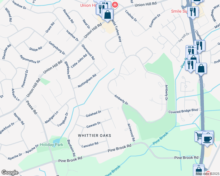 map of restaurants, bars, coffee shops, grocery stores, and more near 118 Amberly Drive in Manalapan Township