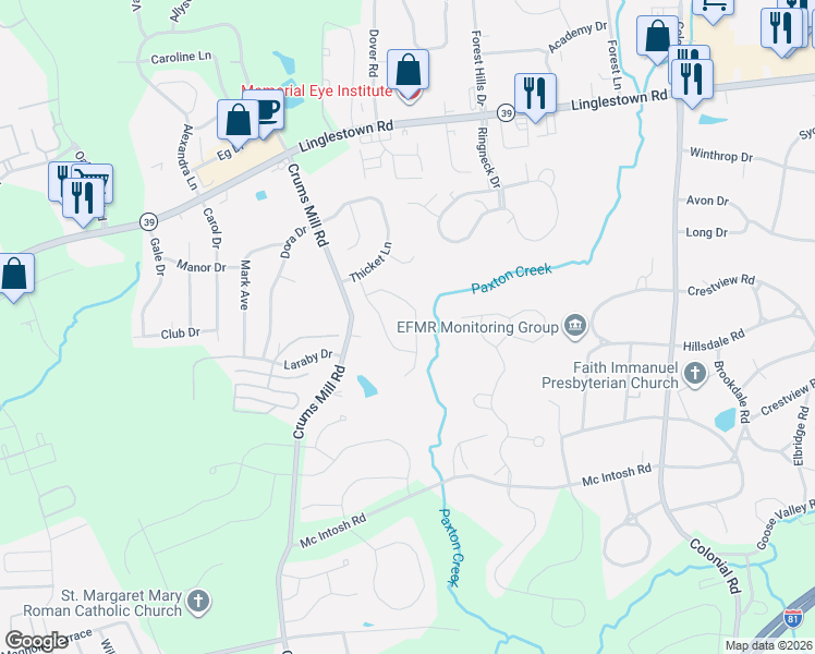 map of restaurants, bars, coffee shops, grocery stores, and more near 2014 Laura Lane in Harrisburg