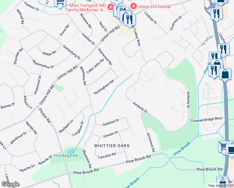 map of restaurants, bars, coffee shops, grocery stores, and more near 60 Overlook Way in Manalapan Township