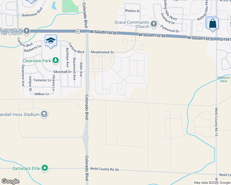 map of restaurants, bars, coffee shops, grocery stores, and more near in Johnstown