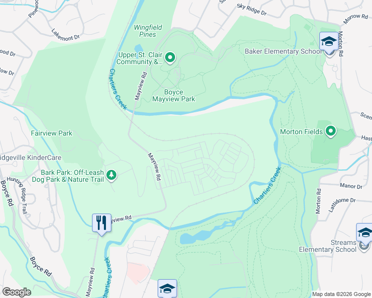 map of restaurants, bars, coffee shops, grocery stores, and more near 1303 Gladwell Street in Bridgeville