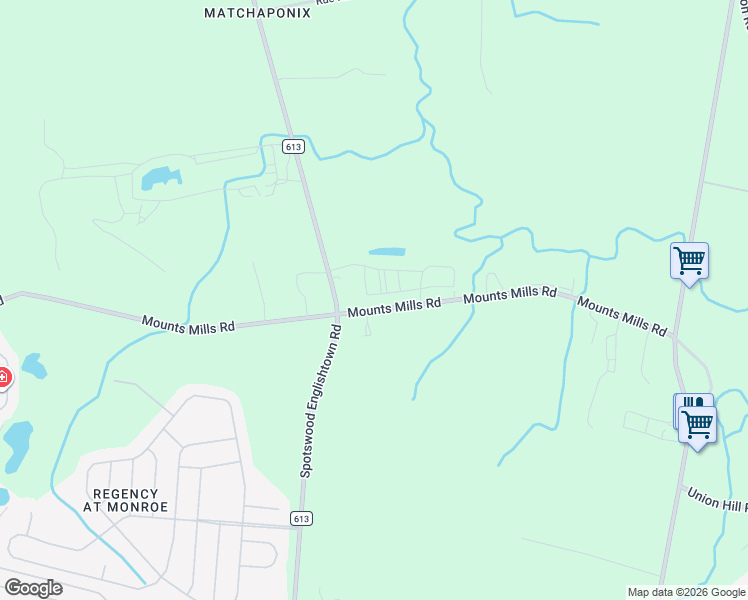 map of restaurants, bars, coffee shops, grocery stores, and more near 647 Spotswood Englishtown Road in Monroe Township