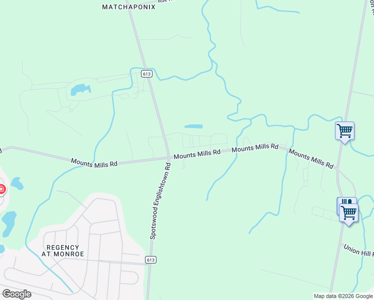 map of restaurants, bars, coffee shops, grocery stores, and more near 647 Spotswood Englishtown Road in Monroe Township