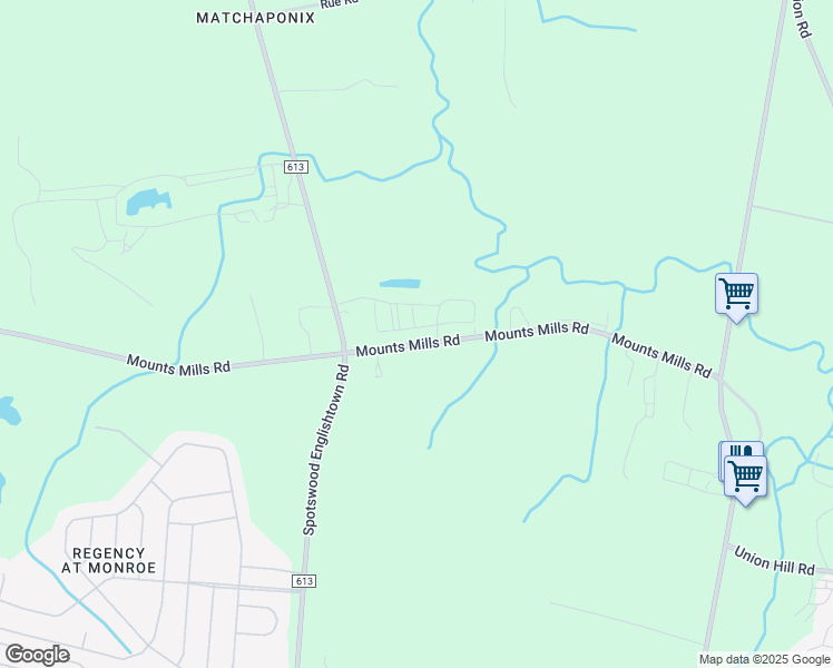 map of restaurants, bars, coffee shops, grocery stores, and more near 527 Tavern Road in Monroe Township