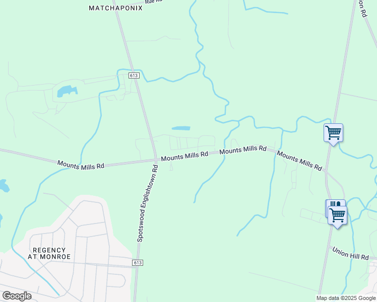 map of restaurants, bars, coffee shops, grocery stores, and more near 527 Tavern Road in Monroe Township