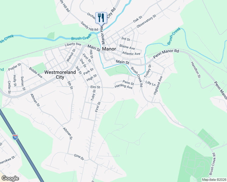 map of restaurants, bars, coffee shops, grocery stores, and more near 8458 Walthour Drive in North Huntingdon