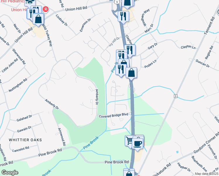 map of restaurants, bars, coffee shops, grocery stores, and more near 222 Medford Court in Manalapan Township
