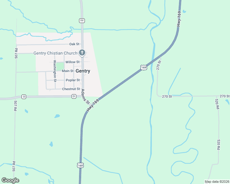 map of restaurants, bars, coffee shops, grocery stores, and more near in Gentry