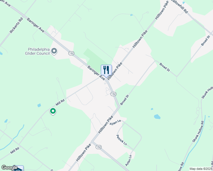 map of restaurants, bars, coffee shops, grocery stores, and more near 1926 Hilltown Pike in Perkasie