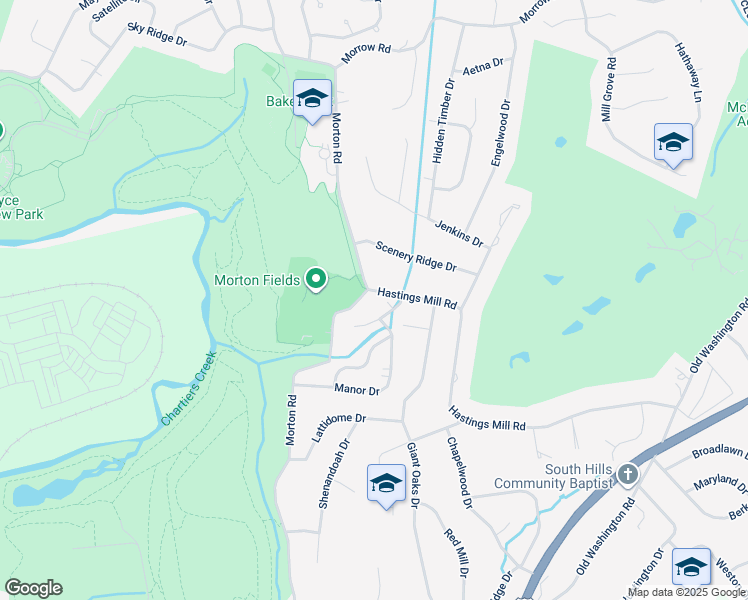 map of restaurants, bars, coffee shops, grocery stores, and more near 1500 Hastings Mill Road in Pittsburgh