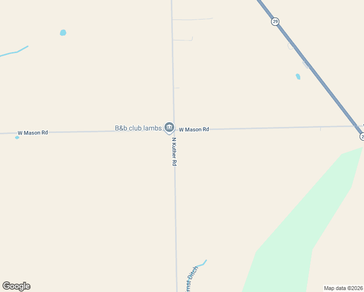 map of restaurants, bars, coffee shops, grocery stores, and more near 3480 North Kuther Road in Sidney