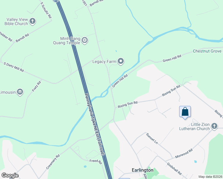 map of restaurants, bars, coffee shops, grocery stores, and more near Allentown Rd & S Allentown Rd in Telford