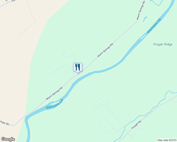 map of restaurants, bars, coffee shops, grocery stores, and more near 565 Warm Springs Road in Landisburg