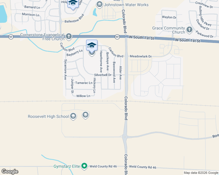 map of restaurants, bars, coffee shops, grocery stores, and more near 330 Buckeye Avenue in Johnstown