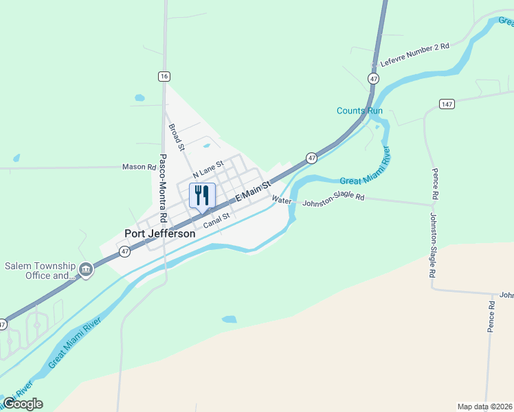 map of restaurants, bars, coffee shops, grocery stores, and more near 426 East Main Street in Port Jefferson
