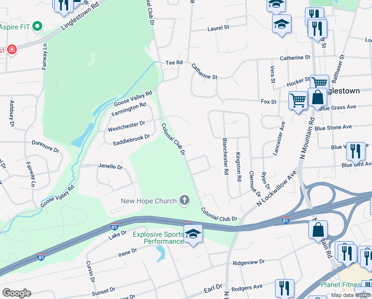 map of restaurants, bars, coffee shops, grocery stores, and more near 623 Santo Circle in Harrisburg